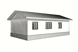 Haus 75 m² nach individuellem Projekt, Siedlung Mikhaylovka: Projektvisualisierung