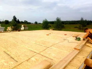 Haus nach individuellem Entwurf, Dorf Fedosovo: Boden aus SIP-Paneelen auf Höhe 0
