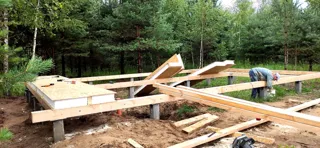 Özel projeye göre 54,5 m² ev, Barskoe köyü: temel ve alt bağlama kirişi