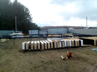 Haus nach individuellem Projekt, Dorf Troitsko-Nikolskoe: Fundament und Grundrahmen