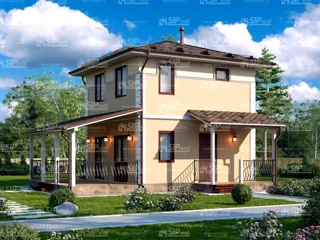 Haus nach Projekt „Karl“, Dorf Malyshevo: Projektvisualisierung