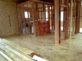 House built to a custom design, Kostroma: interior partitions