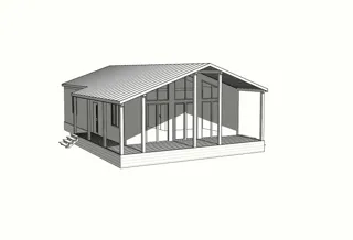 122 m² house built to a custom design, Alferevo village: design rendering