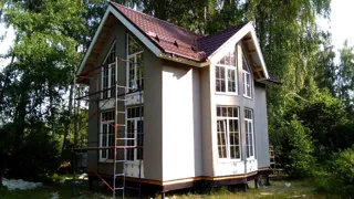 Haus nach Projekt „Musterhaus“, Gebiet Moskau: Fassadenverkleidung