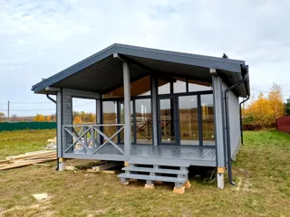 Haus nach Projekt „Chalet 45“, Gebiet Kostroma: Fertiges Haus