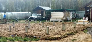 Haus 147 m² nach Projekt „Eger“, Siedlung Sosny: Fundament und Grundrahmen