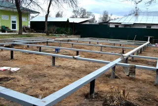 Haus nach Projekt „Minihotel“, Ivanovo: Fundament und Grundrahmen
