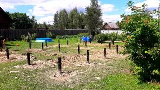Haus nach individuellem Projekt, SNT „Sarja“: Fundament und Schwellenrahmen
