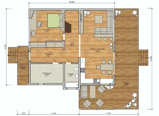 Haus nach Projekt „Tajna“, Krasnogorsk: Projektgrundriss