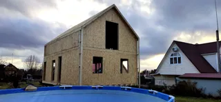 148 m² house, “Barnhouse Saint Petersburg” design, Ivanovo Region: wall assembly