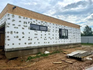 Haus 224 m² nach individuellem Projekt, Dorf Borovikovo: Fassadenverkleidung