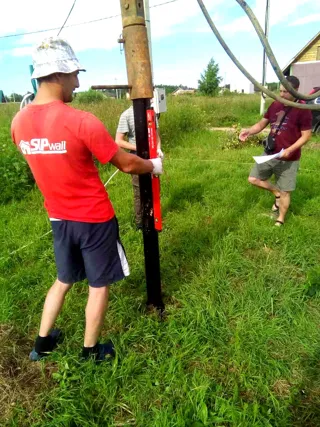 Haus nach Projekt „Ermak“, Siedlung Belavino: Fundament und Grundrahmen