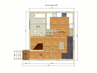 Haus nach Projekt „Wdochnowenie“, Wyksa: Grundriss des Projekts