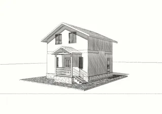 Haus nach individuellem Projekt, SNT „Woschod“: Projektvisualisierung