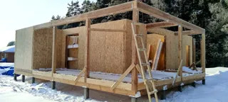 217 m² ev, “Toronto” projesi, Padikovo köyü: duvar montajı