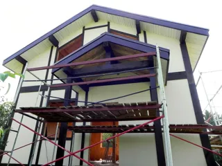 House, “Mechta pl.1” design, Yaroslavl Region: facade finishing