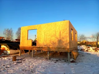 85 m² house built to a custom design, Rybinsk: wall assembly