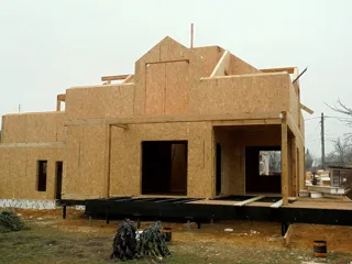 House based on the “Valencia” design, Kosterevo: wall assembly