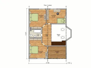 Haus nach Projekt „Jastreb“, Gebiet Iwanowo: Projektgrundriss
