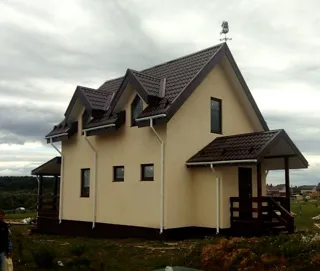 Haus nach Projekt „Garmonija 122.89“, Dorf Shirino: Fertiges Haus