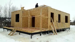 Haus nach Projekt „Utes“, Dorf Nikulskoe: Wandmontage