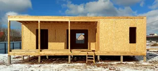 Haus 102 m², Projekt „Mistika - E2.8“, Dorf Kurgane: fertiges Haus