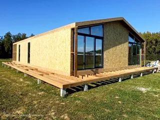 Haus nach Projekt „Barnhouse 110“, Dorf Ivantsevo: Fenster und Türen