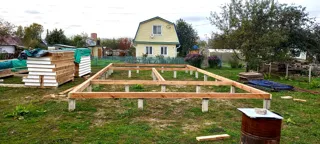 Haus nach individuellem Projekt, Gebiet Wladimir: Fundament und Grundrahmen