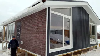 “Barnhouse 76.1” projeli ev, Kostroma bölgesi: cephe kaplaması