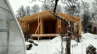 Haus nach Projekt „Barnhouse 110“, Ivanovo: Wandmontage