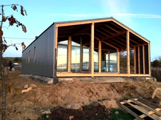 Haus nach Projekt „Barnhouse 76.1“, Dorf Zolotoruche: Fertiges Haus