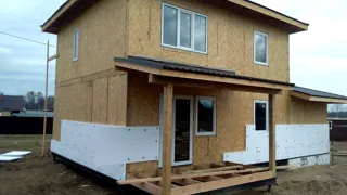 Garage nach Projekt „Slawjanka mini + Garage“, Dorf Nazarovo: Fassadenverkleidung