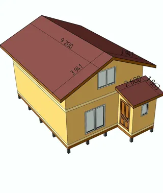 Özel projeye göre 85 m² ev, Kineshma: proje görselleştirmesi