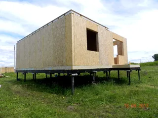House based on the “Utah” design, Ivanovo Region: wall assembly