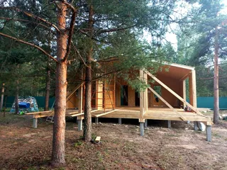 Datscha nach Projekt „Barnhouse 76.1“, Gebiet Wladimir: Wandmontage