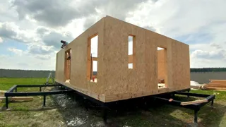 Haus nach Projekt „Finnisch 70“, Gebiet Moskau: Wandmontage