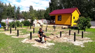 Haus nach individuellem Projekt, SNT „Sarja“: Fundament und Schwellenrahmen