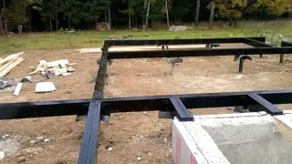 Haus nach Projekt „Prowans“, Dorf Maltsy: Fundament und Grundrahmen