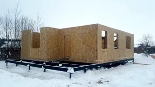 Haus nach Projekt „Utes“, Dorf Nikulskoe: Wandmontage