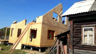 Haus nach Projekt „Jastreb“, Gebiet Iwanowo: Wandmontage