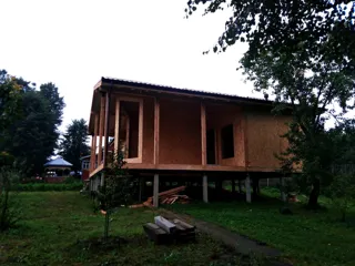 Custom-design house, Shurintsevo village: wall assembly