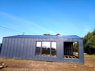 “Barnhouse 76.1” projeli ev, Yadrominskoe kasabası: cephe kaplaması
