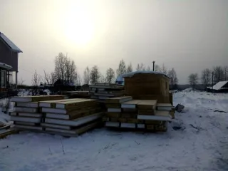 House based on the “Avdeevo” design, Molodtsovo settlement: foundation and sill strapping