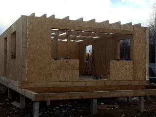 103 m² house, “Ermak” design, Timoshkino village: wall assembly