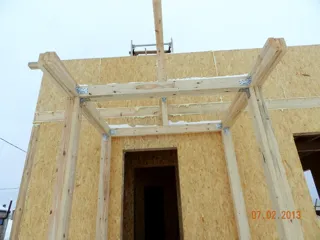 Haus nach Projekt „Arsamas“, Dorf Belyanitsy: Wandmontage