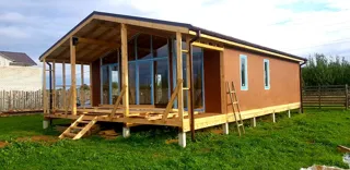 100 m² ev, “Barnhouse 76.1” projesi, Rodniki: tamamlanmış ev
