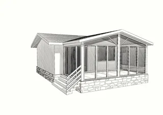 Haus nach individuellem Projekt, SNT „Sarja“: Projektvisualisierung