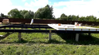 Garage nach Projekt „Saretsche“, Dorf Chirikovo: Fundament und Grundrahmen