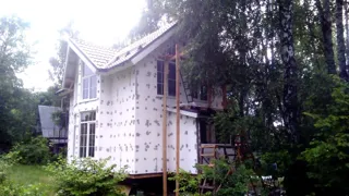 Haus nach Projekt „Musterhaus“, Gebiet Moskau: Fassadenverkleidung