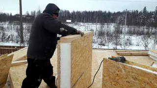 Haus nach Projekt „Utes“, Dorf Nikulskoe: Wandmontage